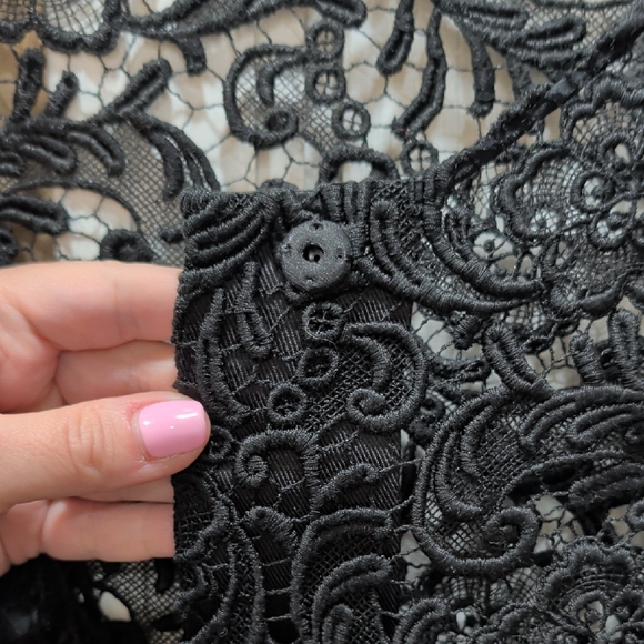 Prada Black Lace Design Top & Skirt - Picture 5 of 12
